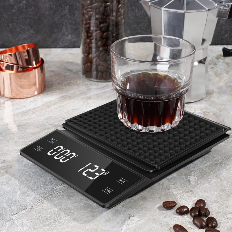 3kg-0.1g Digital Coffee Scale with Timer and LED Display