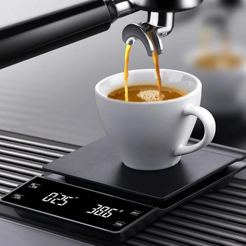 3kg-0.1g Digital Coffee Scale with Timer and LED Display